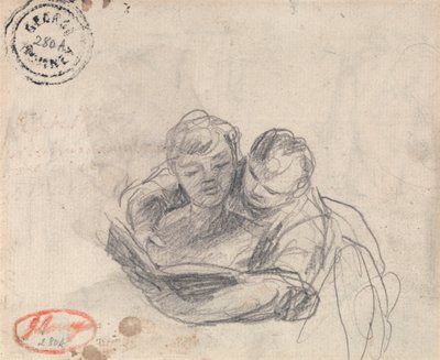 Couple Reading a Book by George Romney